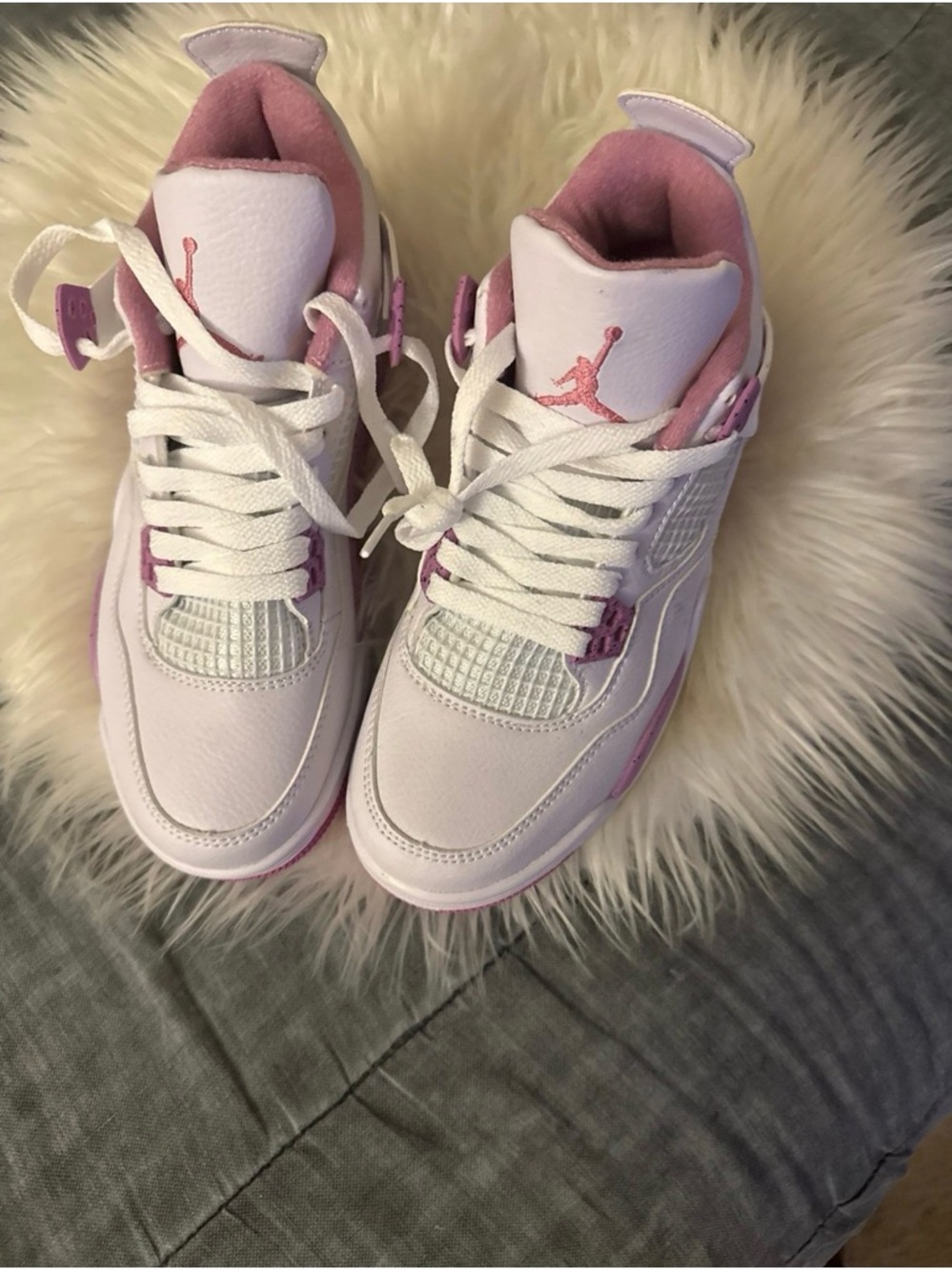 Jordan Pink & White Retro High-Top Sneakers